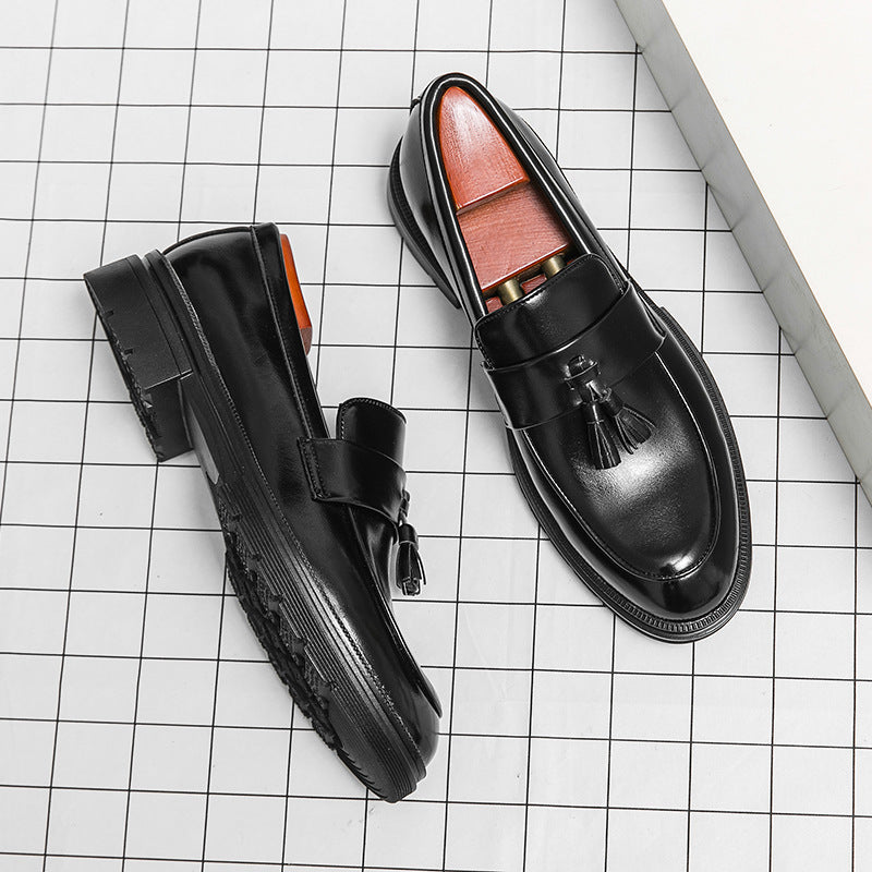 Damen elegante Loafers mit Quasten und hochwertigem Leder