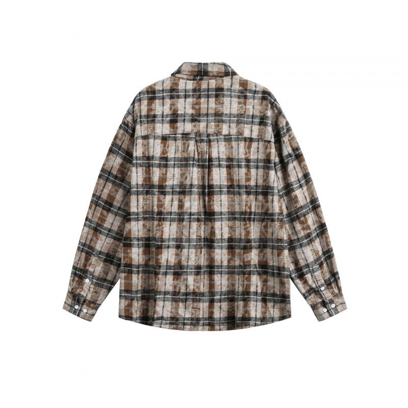 Unisex Lockere Karo-Hemdjacke im Overshirt-Stil aus brushed Flanell Shop Nory