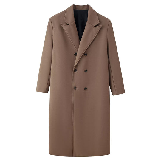 Herren Doppelreihiger Longcoat mit schmalem Revers und geradem Schnitt Shop Nory