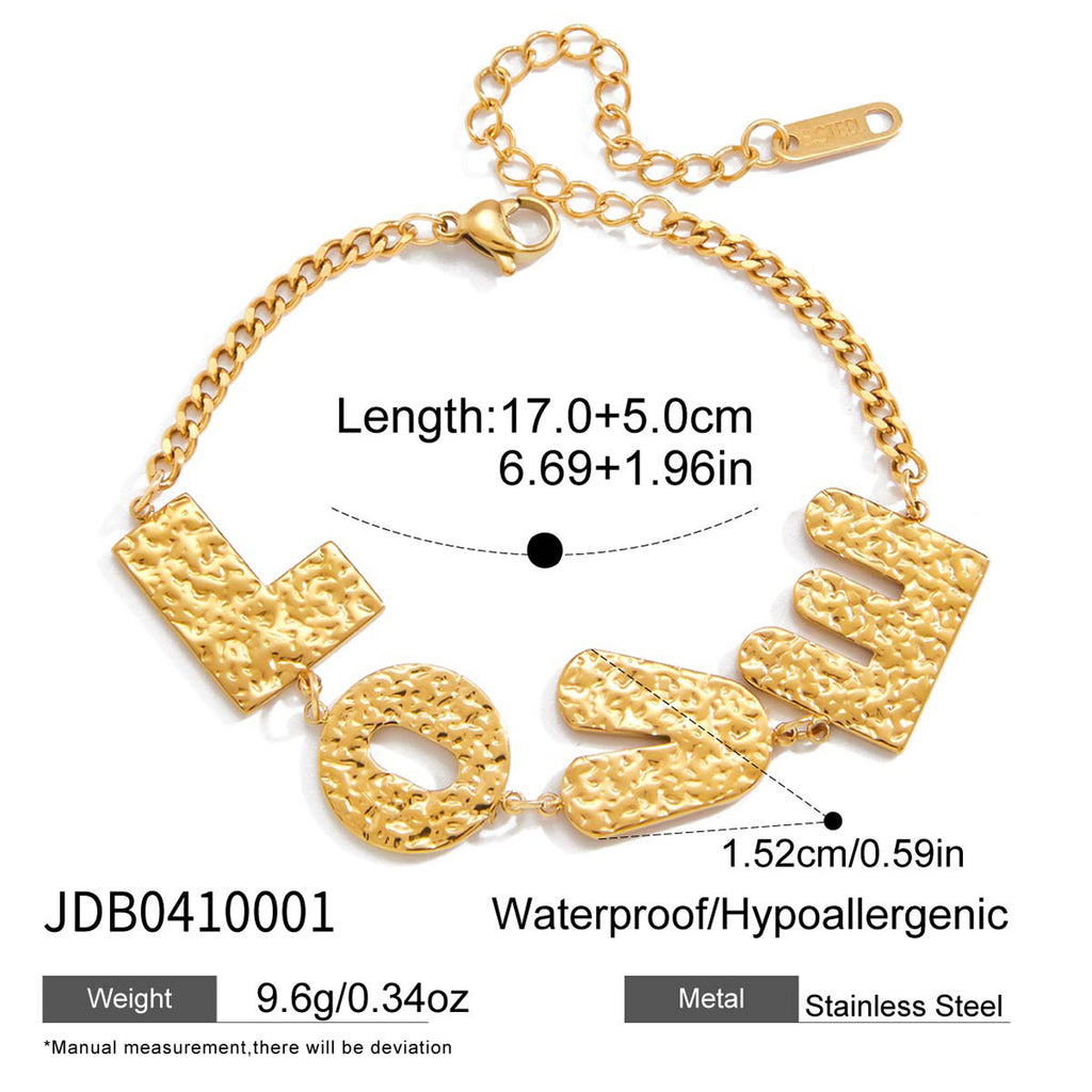 Damen Lifestyle-Armband mit einzigartiger "Love"-Gravur aus hochwertigem Edelstahl Shop Nory