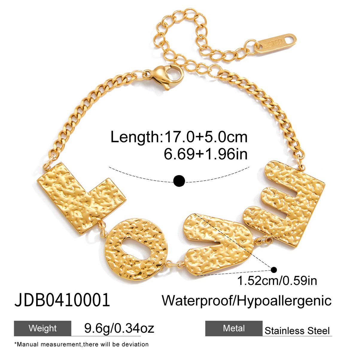 Damen Lifestyle-Armband mit einzigartiger "Love"-Gravur aus hochwertigem Edelstahl Shop Nory