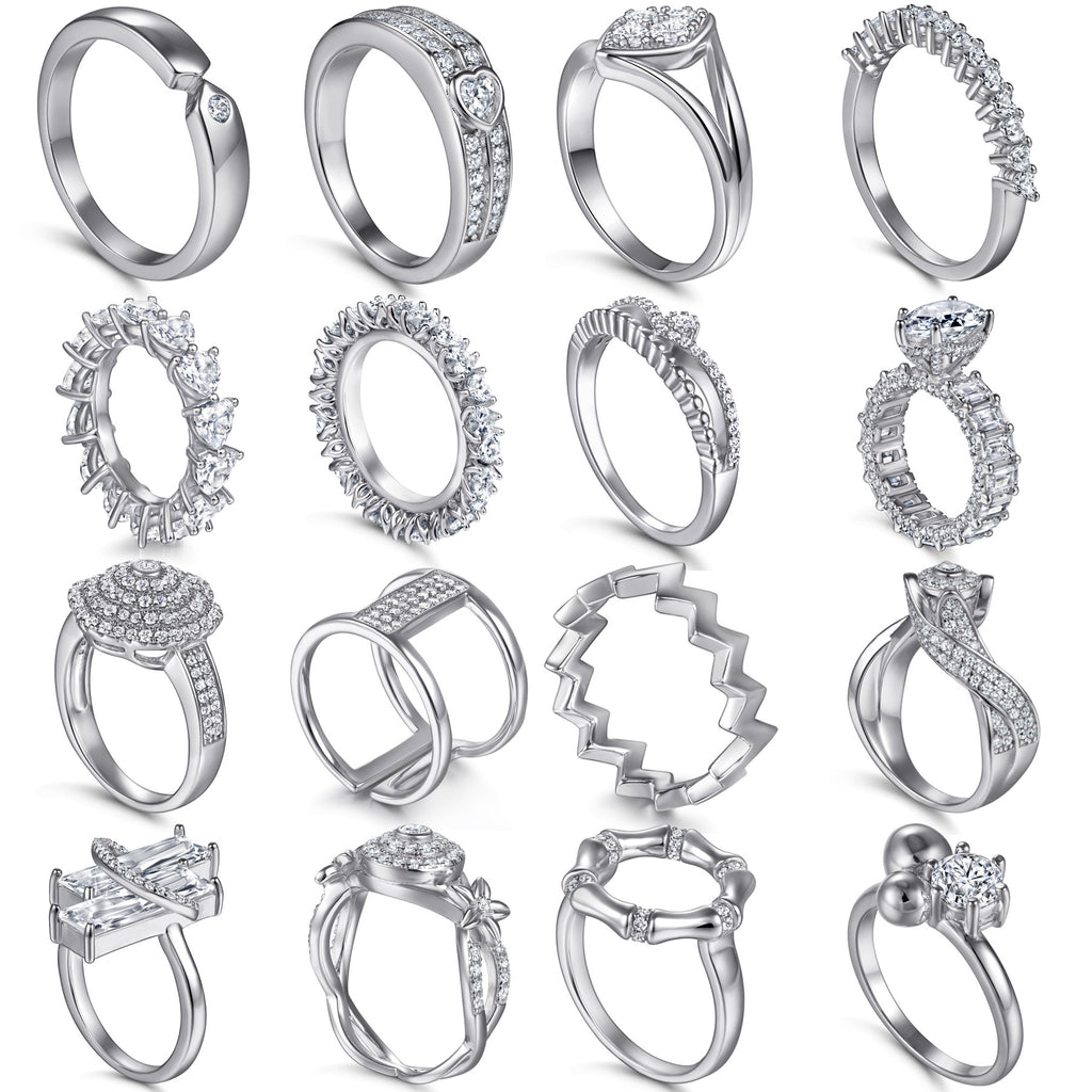 Damen Verlobungsring mit hochwertigem tropfenförmigem Hauptstein und elegantem Zirkonia-Besatz Shop Nory
