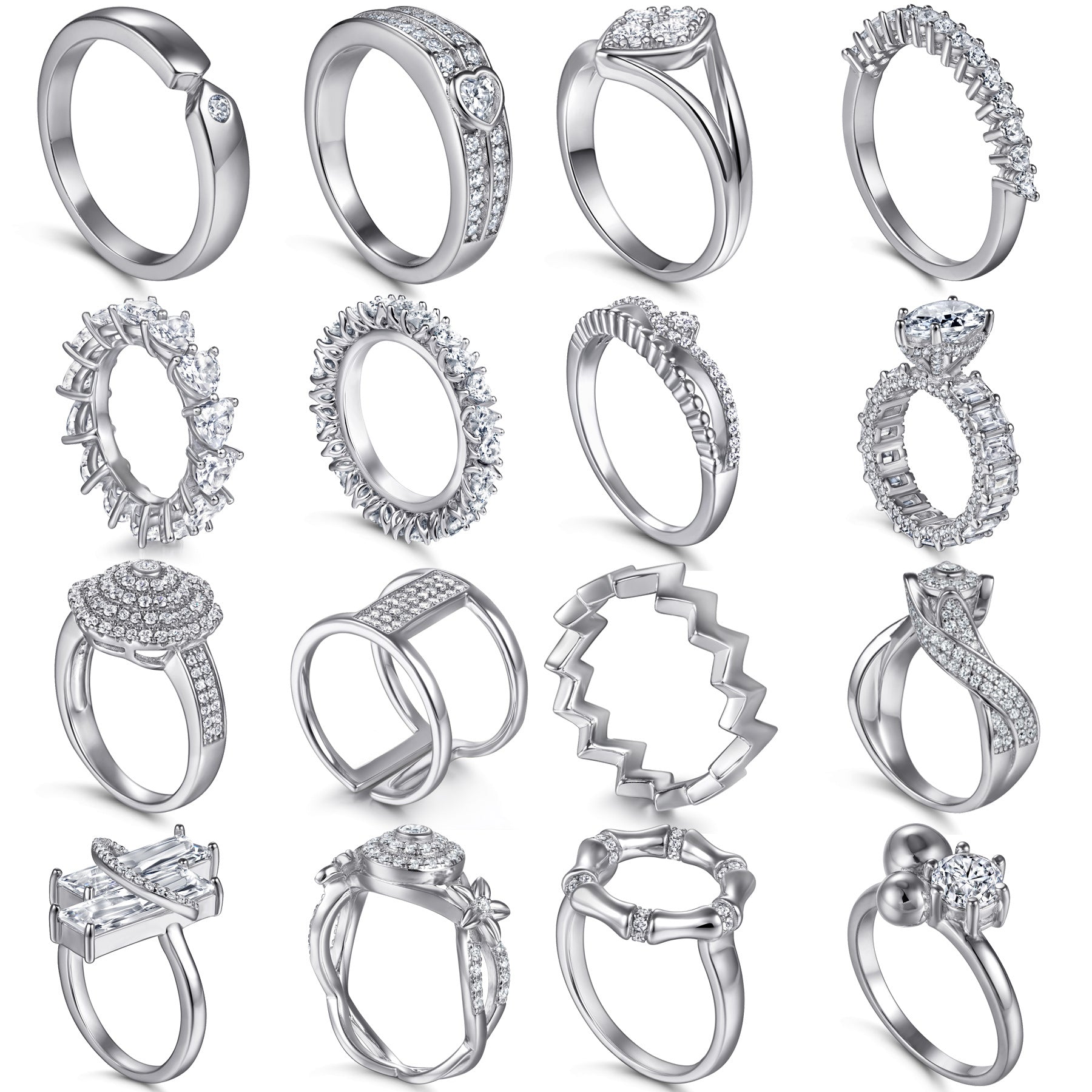 Damen Verlobungsring mit hochwertigem tropfenförmigem Hauptstein und elegantem Zirkonia-Besatz Shop Nory