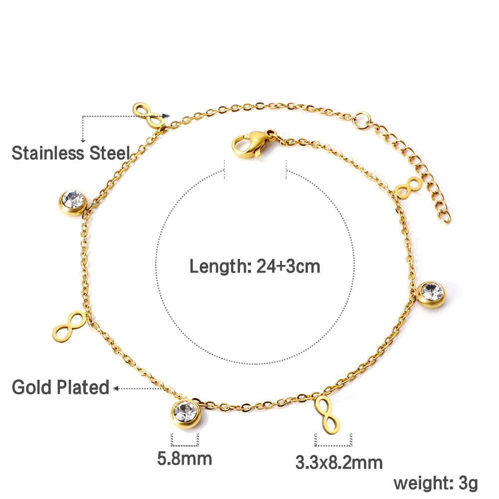 Damen Armband mit unendlichem Symbol aus hochwertigem Edelstahl Shop Nory