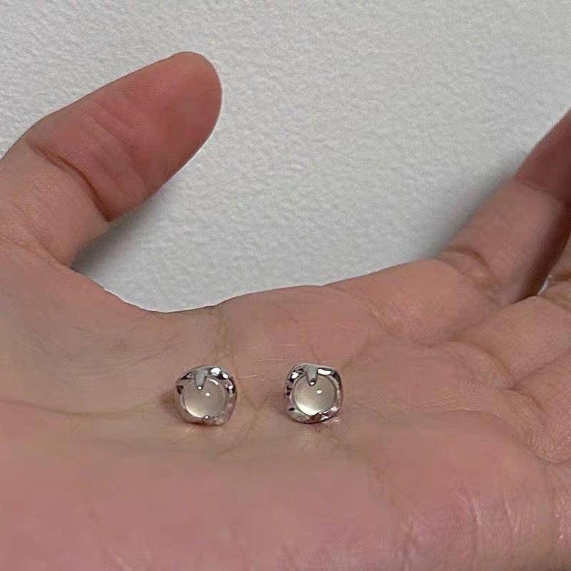 Damen Ohrstecker mit transparentem Kristall und filigraner Fassung Shop Nory