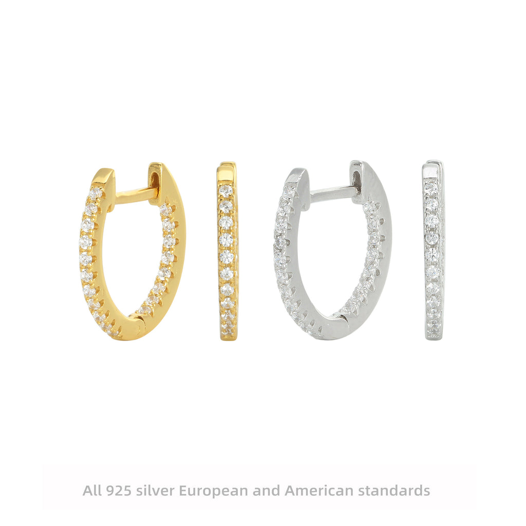 Damen Ohrhänger mit funkelndem Zirkonbesatz in eleganter Goldoptik Shop Nory