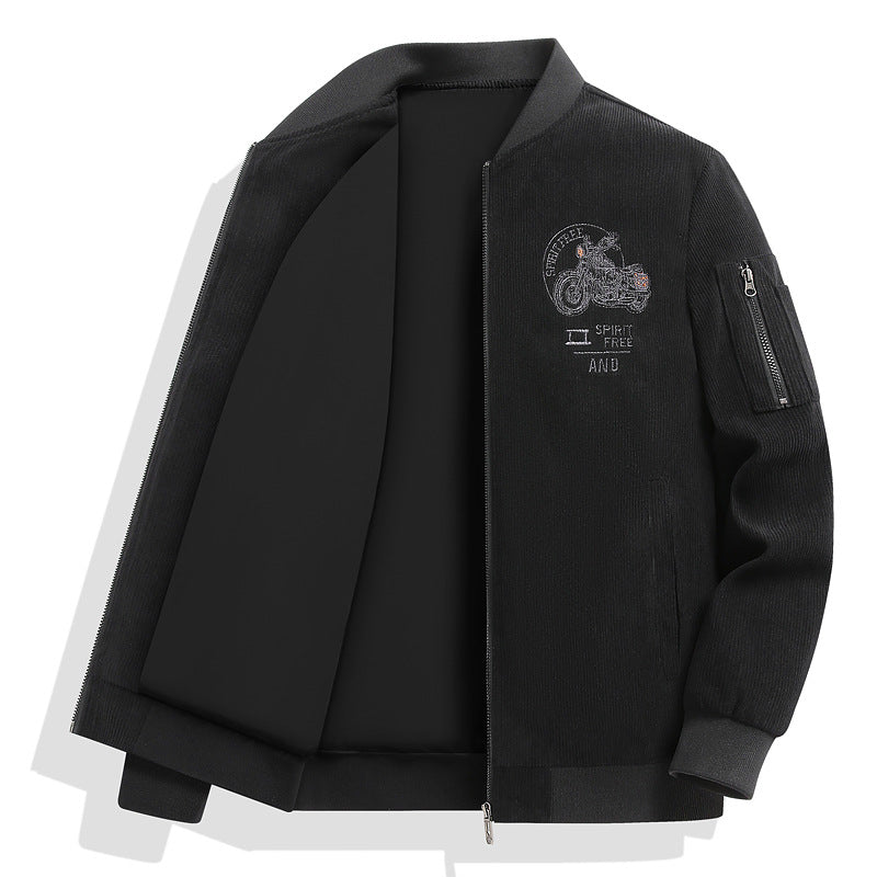 Herren Modische Bomberjacke mit stylischem Motorrad-Design Shop Nory
