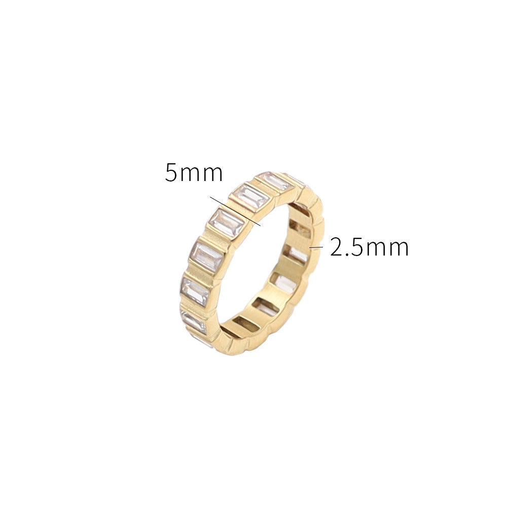 Damen eleganter und zeitloser Zirkonia Ring Shop Nory