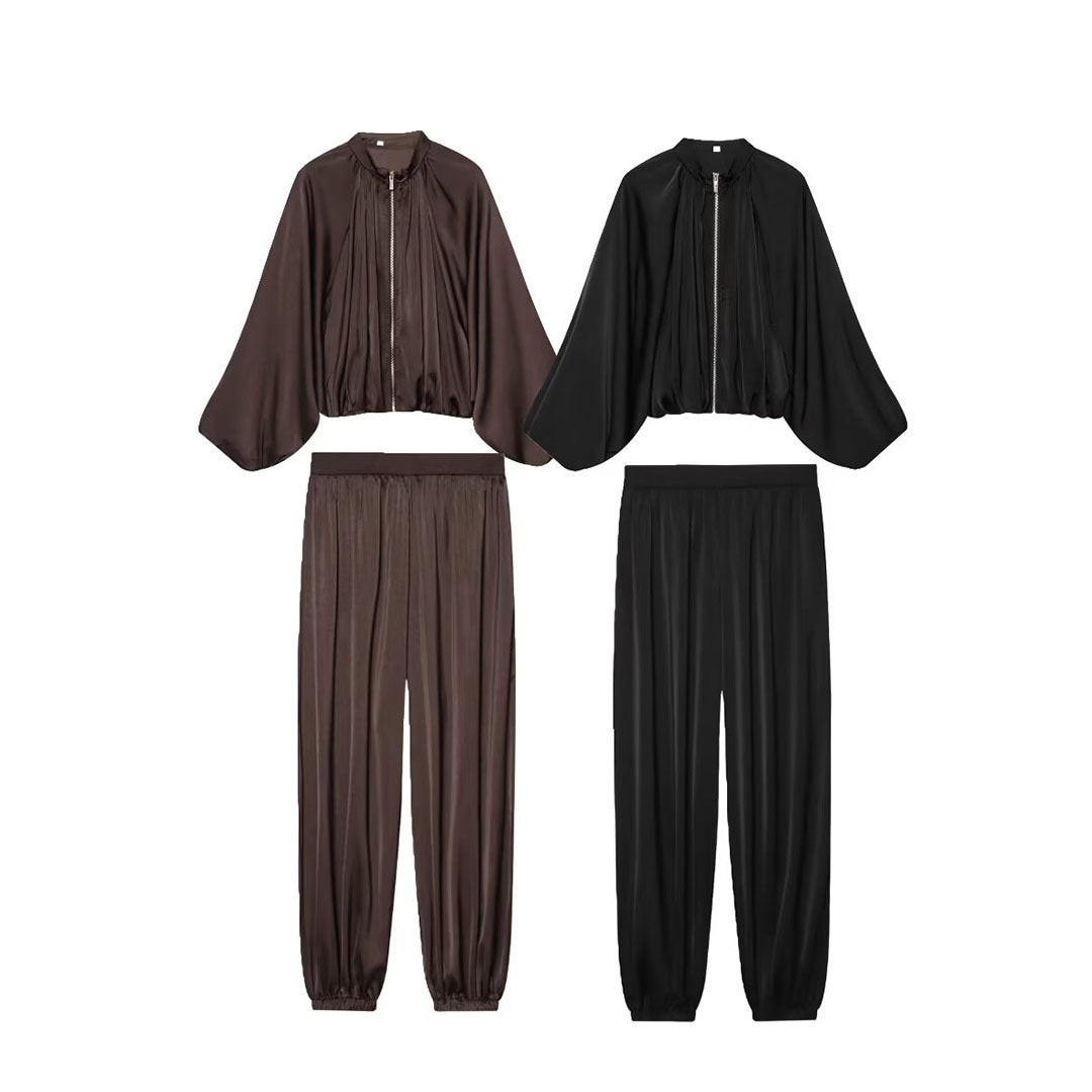 Damen Cape-Jacke mit zentralem Reißverschluss, weitem Cape-Schnitt und voluminösen Fledermausärmeln Shop Nory