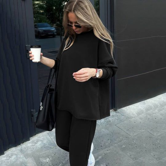 Damen kuscheliges oversized Sweatshirt und Jogginghose Set aus French Terry Shop Nory