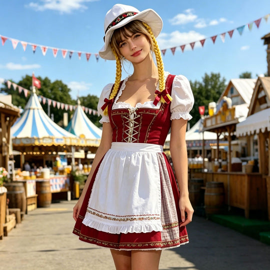 Damen nan verspielter Sonnenhut mit geflochtenen Zöpfen, besticktem Stirnband und breiter Krempe Shop Nory