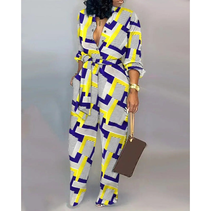 Damen Denim Jumpsuit mit modischem Patchwork-Design und praktischen Taschen