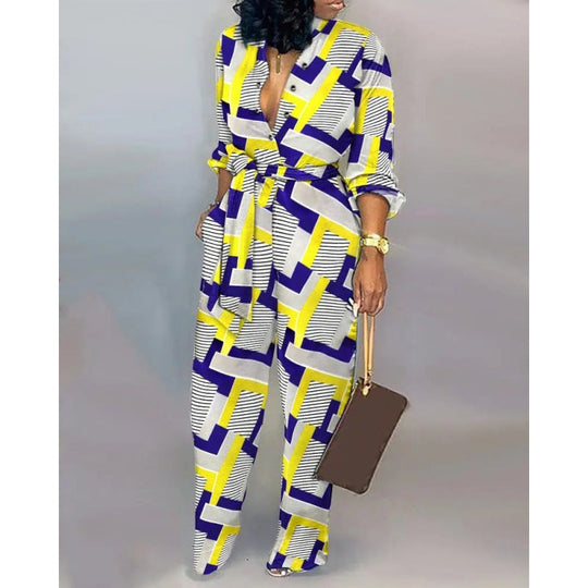 Damen Denim Jumpsuit mit modischem Patchwork-Design und praktischen Taschen