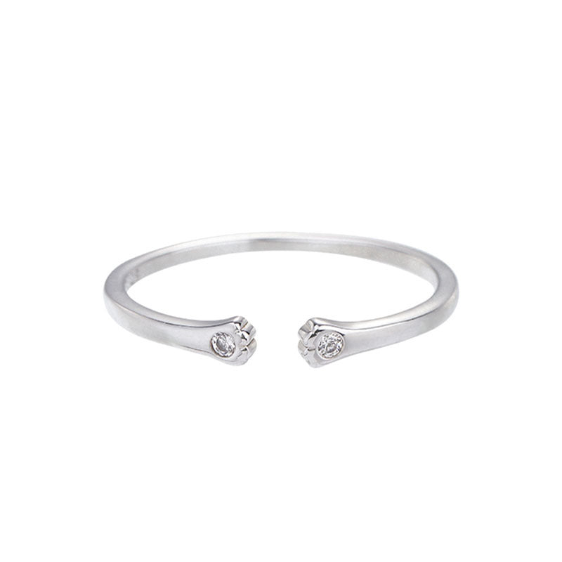 Damen Minimalistischer Ring mit funkelndem Akzent Shop Nory