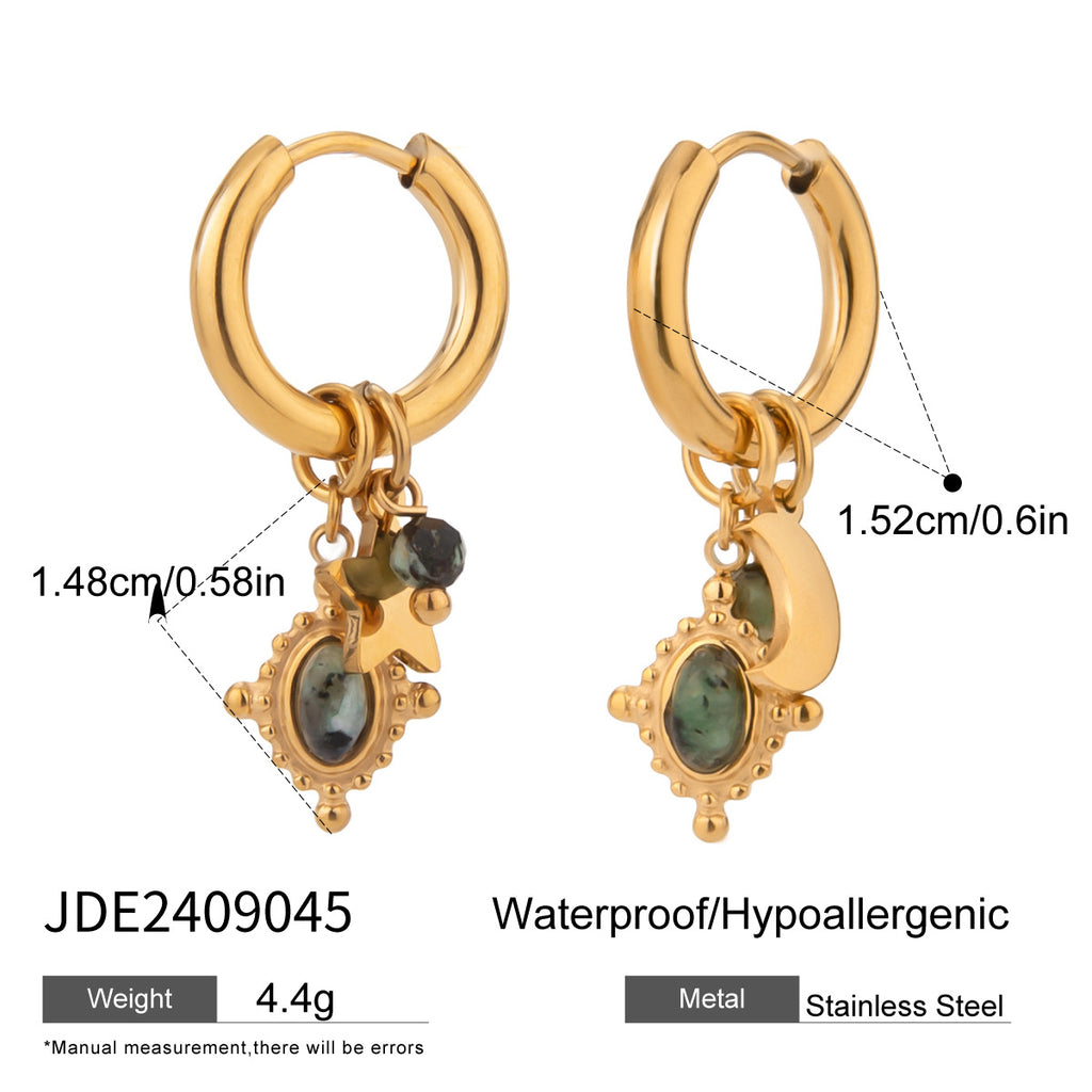 Damen Ohrhänger mit charmanten Anhängern aus hypoallergenem Edelstahl Shop Nory
