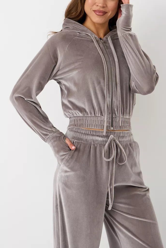 Minimalismus Fleece Kapuzenpullover und Jogginghose Zweiteiler Satz