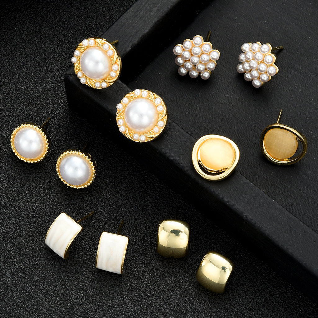 Damen Ohrringe Set mit luxuriösen Perlen-Elementen und eleganten Designs Shop Nory