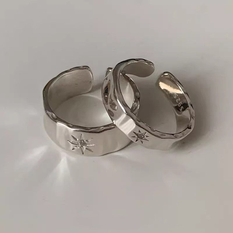 Damen Offener Ring mit strahlendem Sternmotiv und hochwertigem Design Shop Nory