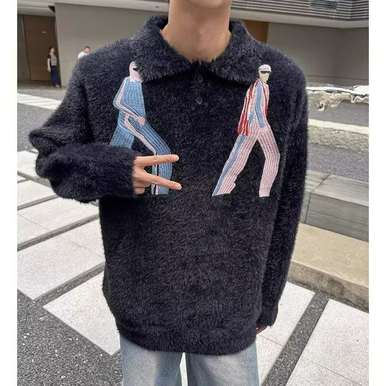 Herren Modischer Strickpullover mit grafischen Akzenten Shop Nory