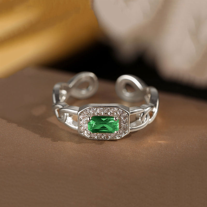 Damen Offener Ring mit elegantem Design und strahlendem Zirkonia Shop Nory