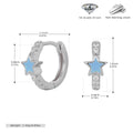 Damen Creolen mit funkelndem Sternmotiv und elegantem 925 Sterling Silber Shop Nory