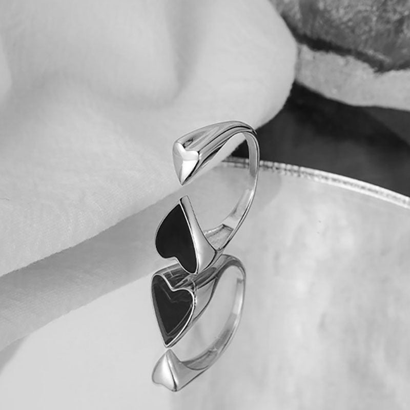 Damen Offener Ring mit Herzdesign und funkelndem Zirkonia Shop Nory