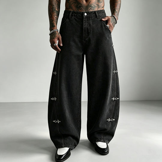Herren Modische Weit geschnittene Jeans Shop Nory