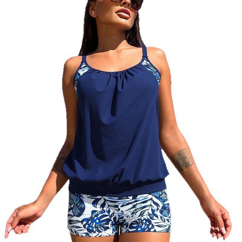 Damen Tankini-Set mit floralem Muster und bequemen Shorts Shopnory