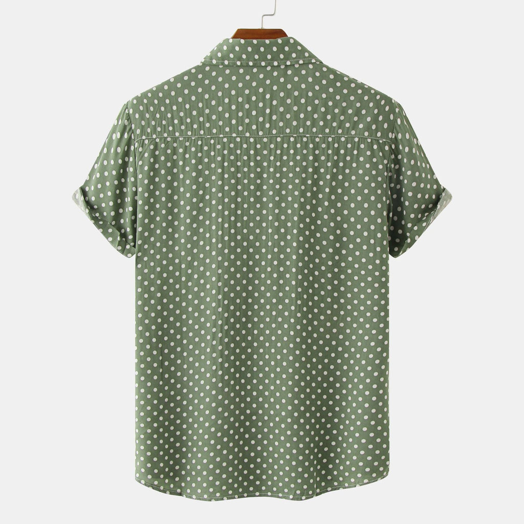 Damen Kurzarmbluse im modernen Polka-Dots-Design mit luftiger Passform Shopnory