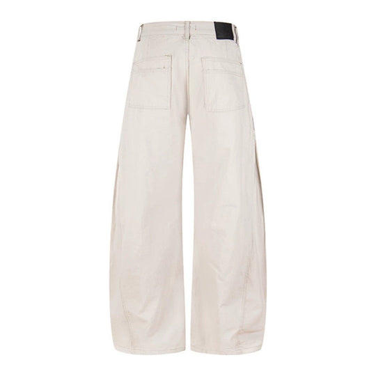 Damen Weite Cargo-Palazzo-Hose mit hohem Bund, großen Klappentaschen und verstellbarem Saum Shop Nory