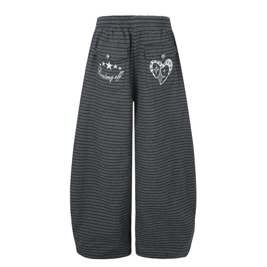 Damen Weite Palazzo-Culotte-Sweathose mit Tunnelzugbund und Zierknopfleiste Shop Nory