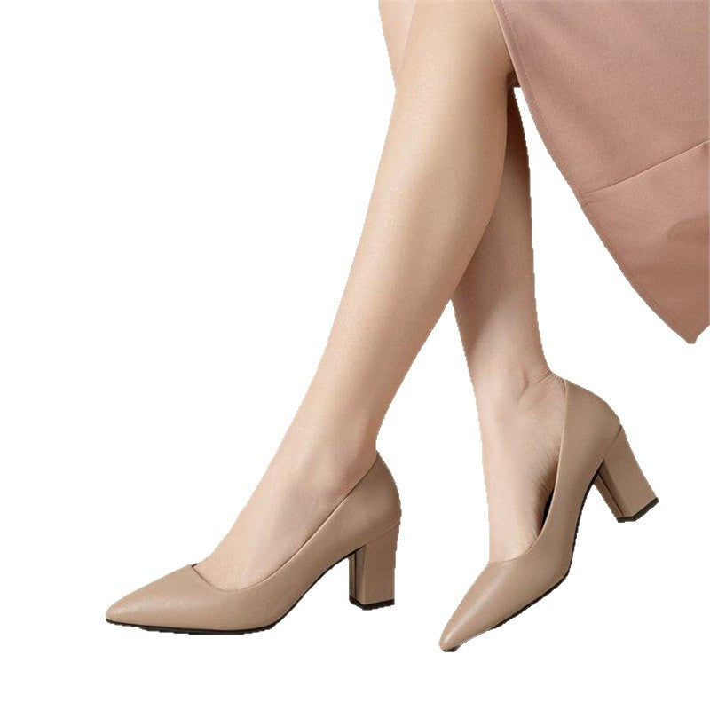 Damen klassische Blockabsatz Pumps Shopnory