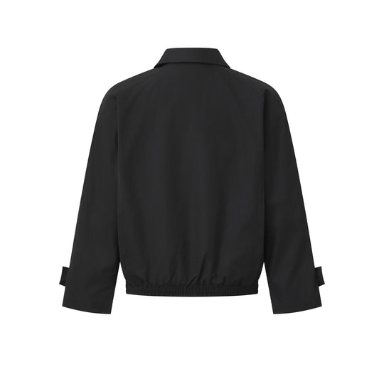 Damen Kurze Bomberjacke im Blouson‑Schnitt mit verdeckter Knopfleiste und elastischem Saum Shop Nory