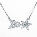 Damen Halskette mit kunstvollem Stern-Design und funkelnden Kristallen Shop Nory