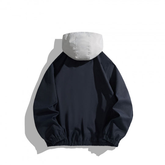 Unisex Oversize Halbzip-Kapuzenpullover mit Kontrastkapuze, Reißverschlusstaschen und elastischem Saum Shop Nory