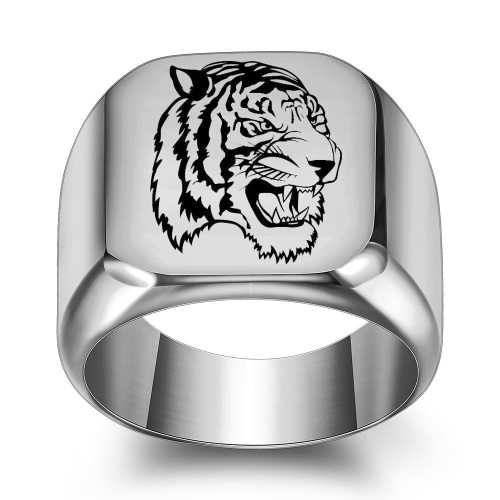 Herren Ring mit kunstvollem Tigerkopf-Design Shop Nory