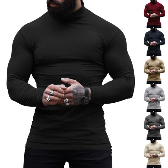 Herren Schmal geschnittenes Rollkragen-Feinstrickshirt mit Stretchkomfort Shop Nory