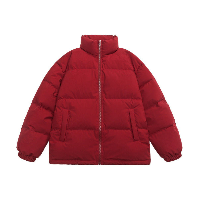 Unisex Oversize Stepp-Winterjacke mit Stehkragen, durchgehendem Reißverschluss und elastischen Bündchen Shop Nory