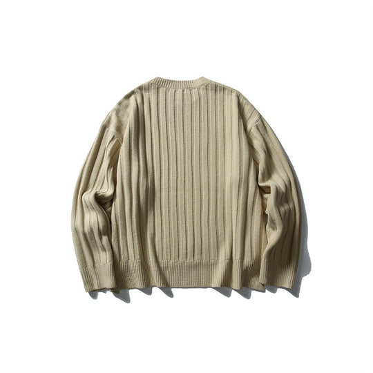 Unisex Grobstrick-Pullover mit breitem Rippmuster und weitem Schnitt Shop Nory