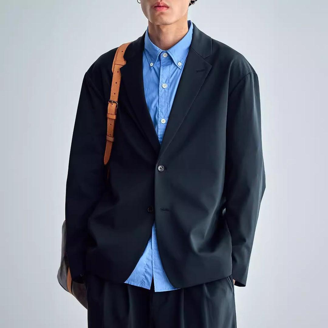 Herren Oversize-Sakko aus technischem Stretchgewebe mit Ein-Knopf-Verschluss Shop Nory