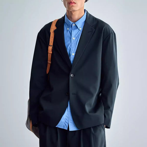 Herren Oversize-Sakko aus technischem Stretchgewebe mit Ein-Knopf-Verschluss Shop Nory