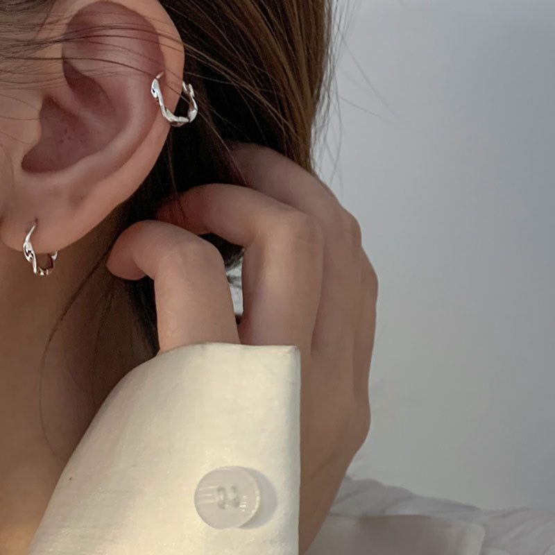 Damen Ohrhänger mit modernem, geschwungenem Design Shop Nory