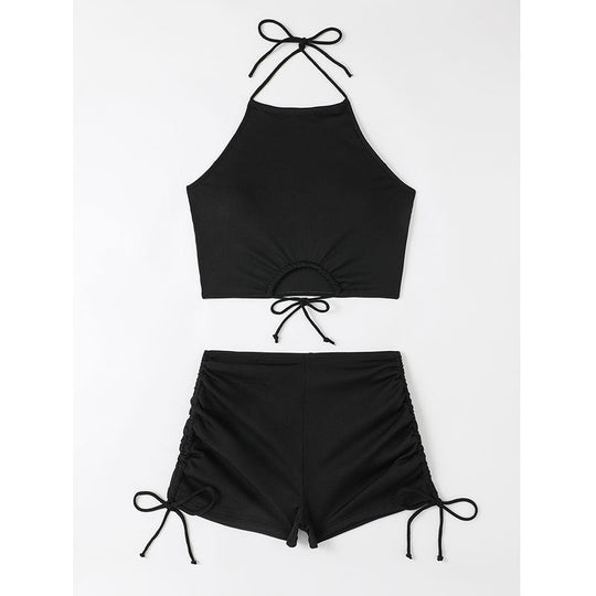 Damen Freizeit-Bikini-Set mit Raffungen