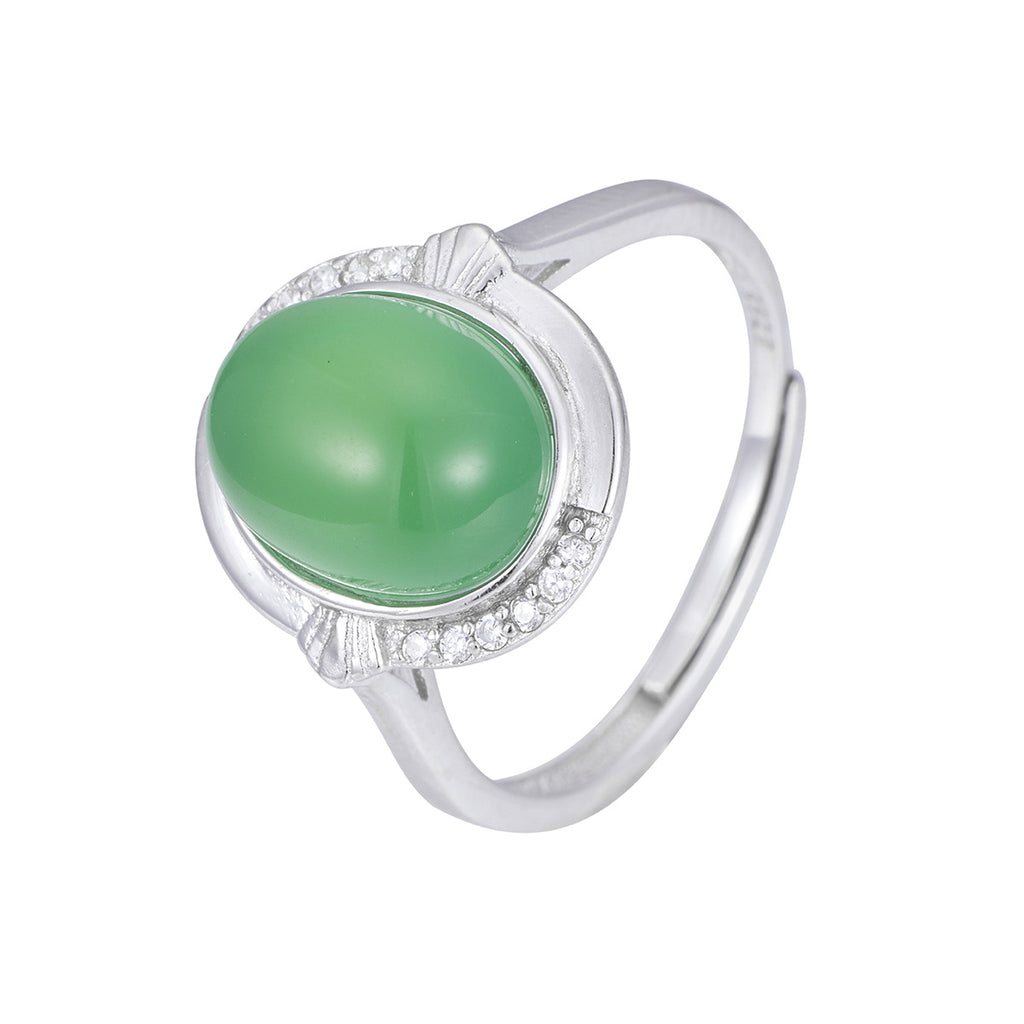 Damen eleganter Ring mit hochwertigem Mondstein und funkelnden Zirkonia Shop Nory
