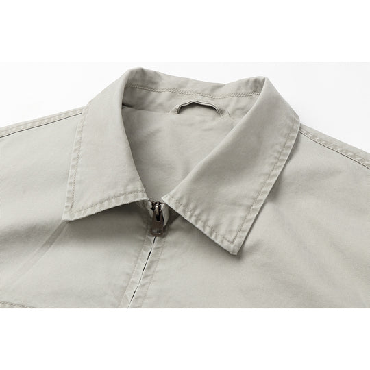 Herren Kurzblouson im Boxy‑Cut aus Canvas mit diagonalen Reißverschlusstaschen und elastischem Saum Shop Nory