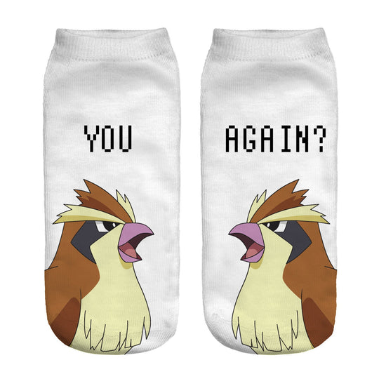 Unisex Niedrige Ankle-Socken mit Cartoon-Monster-Gesicht und weichem Baumwollmix Shopy Nory