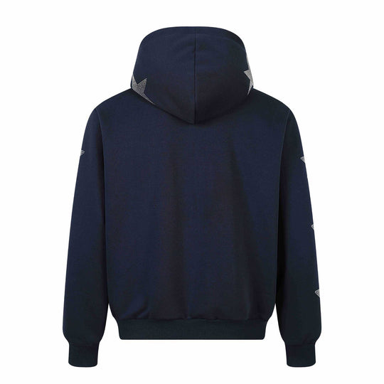 Damen Kapuzenjacke mit Strassstern-Applikationen und durchgehendem Reißverschluss Shop Nory