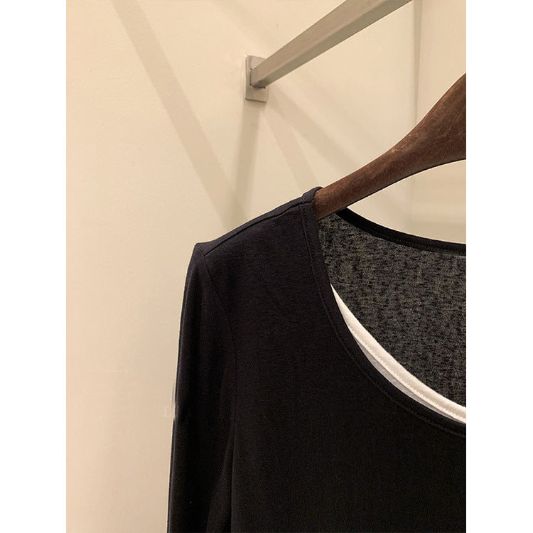 Damen Lässiges Langarmshirt mit asymmetrischem Schnitt Shop Nory