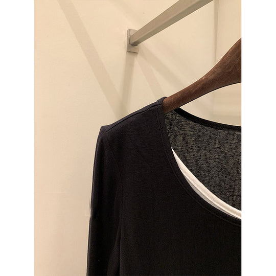 Damen Lässiges Langarmshirt mit asymmetrischem Schnitt Shop Nory