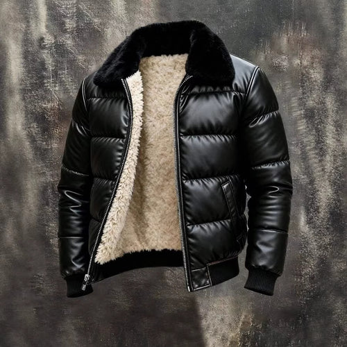 Herren Wendejacke mit Kunstfellfutter